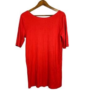 NEW! Gap Maternity Pullover Tee Casual Short Sleeve Melon Pink Scoop Neck - L